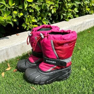 SOREL Flurry Pink & Red Snow boots